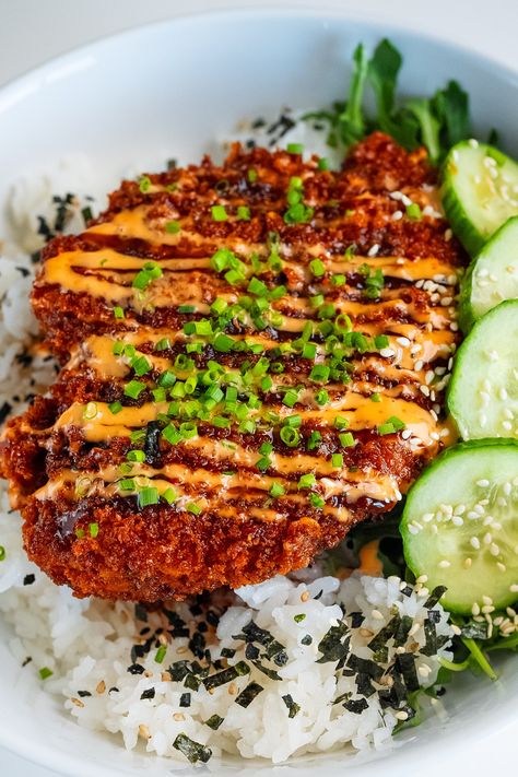 Crispy Hot Cauliflower Steak — Bread Bake Beyond Cauliflower Steak, Cauliflower Steaks, Spicy Mayo, Fried Cauliflower, Seasoned Rice, Panko Bread Crumbs, Japanese Rice, Sticky Rice, Sushi Rice