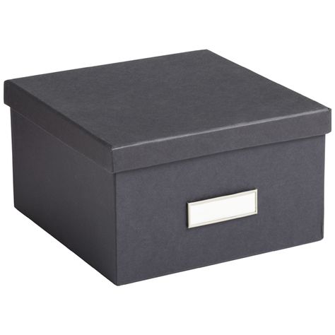 Bigso Stockholm Photo Storage Box | The Container Store Command Center Desk, Archival Photo Storage, Guest Bed Office, Photo Storage Box, Organizing Photos, Photo Box Storage, Office Styling, Recipe Card Boxes, Storing Photos