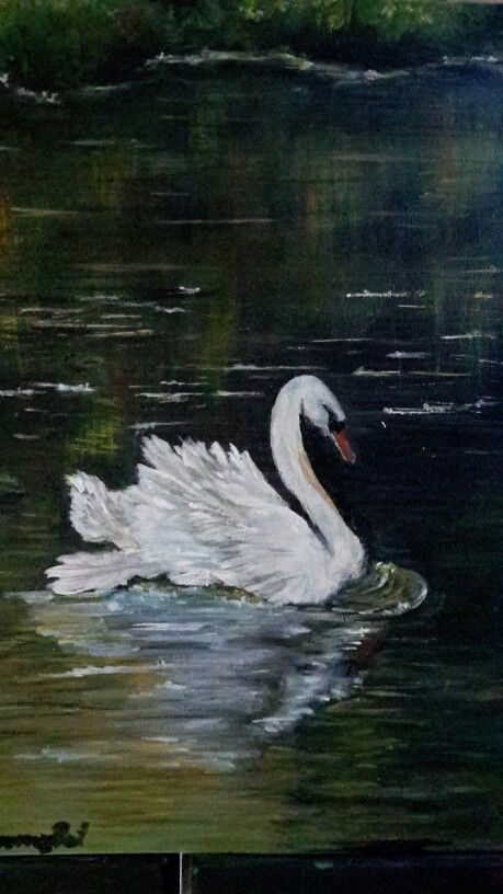 Swan Drawing, Swan Wallpaper, Green On Green, Swan Painting, Swans Art, Lake Painting, Lake Art, White Swan, Fairytale Art