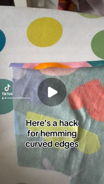 Material Difference on Instagram: "Have you ever used this method for curved hems?  #sewing #sewinghacks #sewingisthebest #sewingtips #sewingtipsandtricks" Sewing Inspiration, Sewing Hacks, Have You Ever, Good Things, Sewing, Instagram