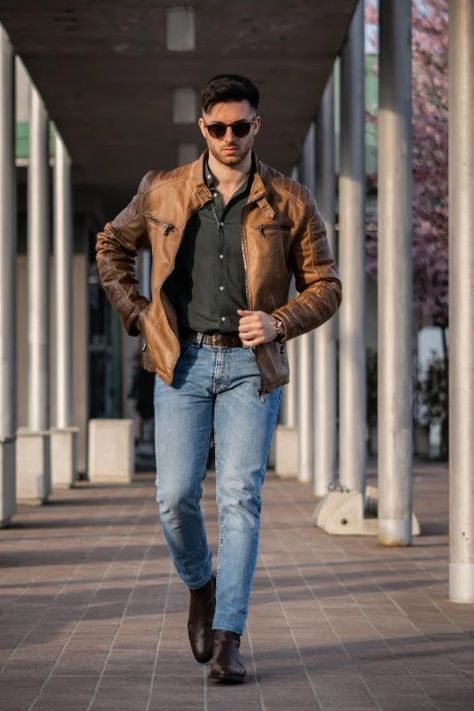 Chelsea boots outfit ideas for men Brown Chelsea Boots Men Outfit, Dark Green And Light Blue, Chelsea Boots With Jeans, Dark Brown Chelsea Boots, Cowboy Outfit For Men, Boots Outfit Ideas, Chelsea Boots Men Outfit, Business Attire For Men, Chelsea Boots Outfit