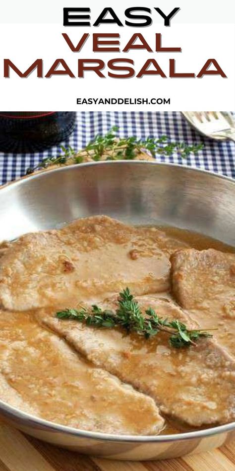 Make this easy veal marsala recipe in just 30 minutes for a delicious family dinner meal. Easy Veal Recipes, Veal Marsala Recipe, Veal Marsala, Marsala Sauce, Marsala Recipe, Delicious Family Dinners, Veal Recipes, Quick Pasta Recipes, Fast Easy Meals