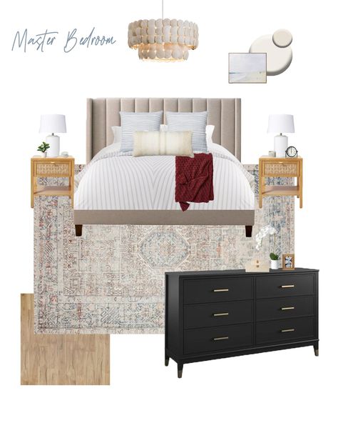 Bedroom Design Mood Board, Transitional Coastal, Design Mood Board, Mood Board Design, Mood Boards, Bedroom Design, Mood Board, Bedroom, Bed