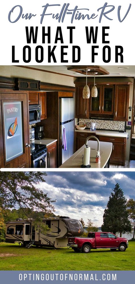 We love our RV. After years of research we had a few "must haves" when we purchased our full time living 5th wheel. We'll share some of our wants and needs to be able to live and travel full time in our RV. If you're looking to purchase an RV, we share some things to think about before you purchase. The best Tips and must Haves that new owners need to know! Are you thinking about buying an RV for the first time? Come see what we learned about our own RV - and we share tips about our RV life Rv Full Time Living 5th Wheels, Best Rv For Full Time Living, Fifth Wheel Living Full Time, 5th Wheel Living Full Time, Living In A Fifth Wheel Full Time, Full Time Rv Living Hacks, 5th Wheel Living, Rv Boondocking, Rv Diy