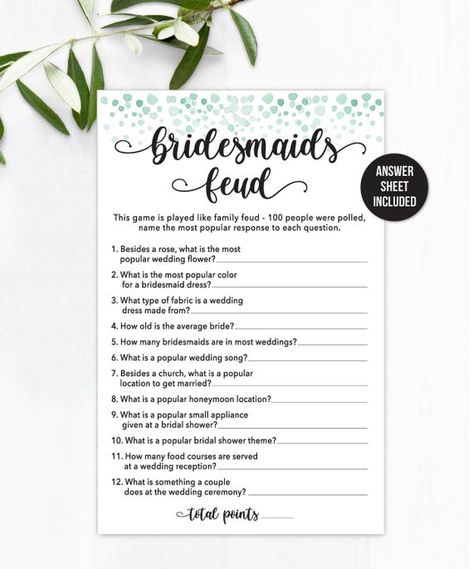 Bridal Shower Family Feud, Popular Wedding Songs, Family Feud Game, How Many Bridesmaids, Honeymoon Locations, Wedding Shower Games, Gold Baby Showers, Bridal Shower Game, Rustic Bridal