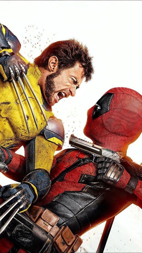 Deadpool And Wolverine Movie Poster, Wolverine Pictures, Deadpool Hd, Wolverine Poster, Deadpool Poster, Marvel Universe Art, Wolverine Movie, Deadpool And Wolverine, Marvel Animation