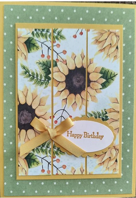 Designer Paper Cards, Card Design Handmade, Card Making Designs, Simple Cards Handmade, Sunflower Cards, Daisy Cards, Homemade Greeting Cards, Homemade Birthday Cards, Hand Made Greeting Cards