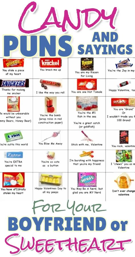 Food Puns For Boyfriend Care Packages, Valentines Candy Cards For Him, Candy Birthday Cards For Boyfriend, Play On Words Candy Gifts, Candy Poems For Boyfriend, Candy Gifts With Cute Sayings, Candy Jokes Gift Ideas, Candy Messages For Boyfriend, Cute Candy Sayings For Boyfriend