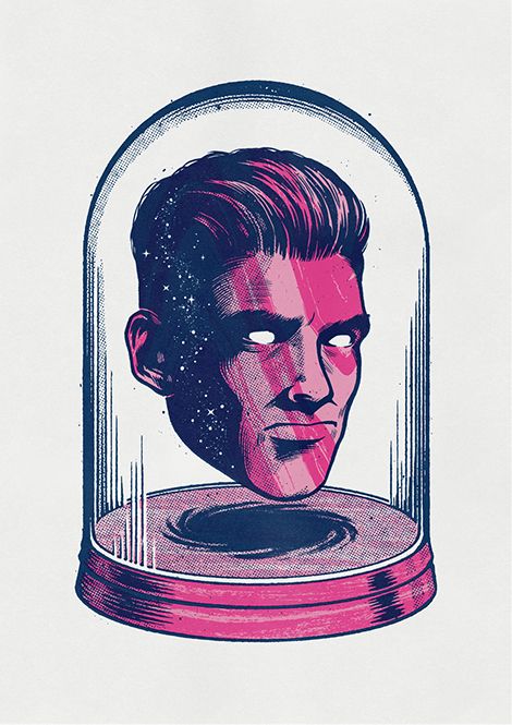 . Andrew Fairclough, Floating Head, Psy Art, Risograph Print, Arte Popular, Trippy Art, Vintage Comics, Modern Graphic Design, Illustration Inspiration