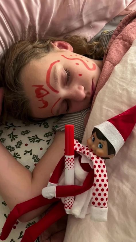 Elf On The Shelf Drawing On Face, Elf On The Shelf Drawing, Shelf Drawing, Drawing Faces, Shelf Ideas, On The Shelf, Face Drawing, Elf On The Shelf, Elf