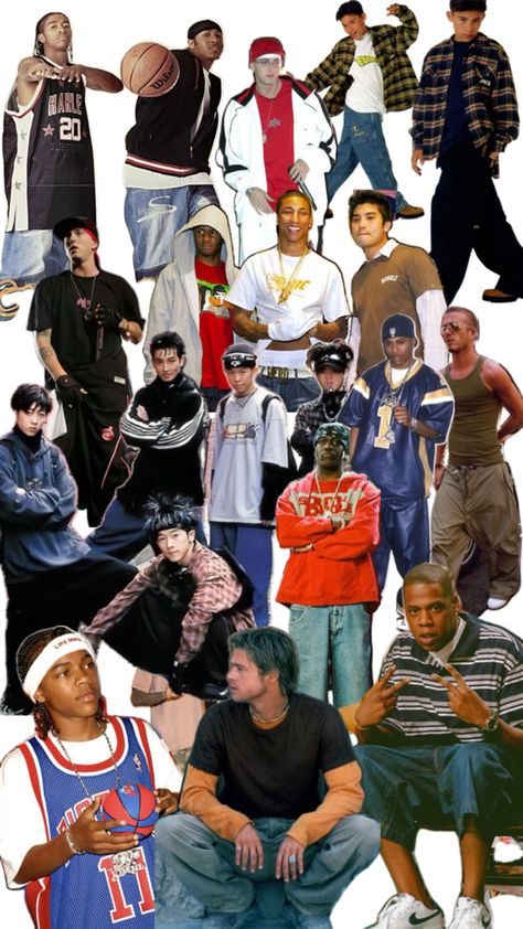 90s Aesthetic Men Outfit, 90s Aesthetic Men, 2000s Aesthetic Men, Hiphop Outfit Men, Early 2000s Celebrities, 2000s Outfits Men, 2000s Fashion Outfits Men, Outfit 2000s Style, 2000s Aesthetic Outfits