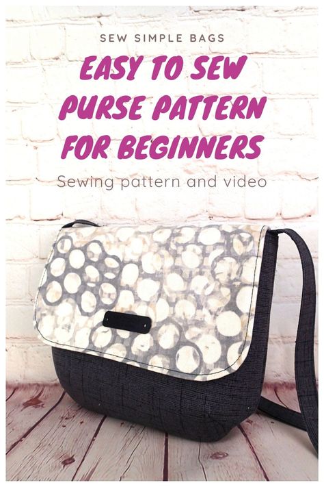 The Oxford Purse sewing pattern is an easy to sew DIY shoulder bag for beginners. This lightweight everyday bag can be worn on the shoulder, at the waist or hip, or as a crossbody bag. The easy bag sewing pattern for beginners come with step by step photo instructions and a full sewalong video tutorial that beginners will love. This purse has darts and closes with a magnetic snap. Pocket on the inside. Diy Handbags And Purses How To Make, Purse Making Tutorial, How To Make A Purse, Simple Bags To Sew, Free Purse Patterns To Sew, Shoulder Bag Patterns To Sew, Purse Patterns To Sew, Sewing A Purse, Free Purse Patterns