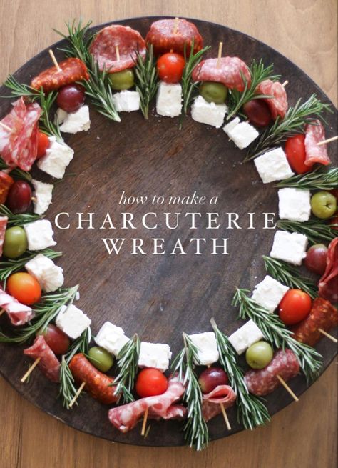 Charcuterie, Christmas, Christmas dishes, appetizer, wreath Antipasti Platter Christmas, Meat And Cheese Wreath, Meat And Cheese Screwers, Skewer Charcuterie Board, Cheese Wreath Platter, Skewer Board, Charcuterie Board Skewers, Feta Cheese Board, Meat And Cheese Skewers