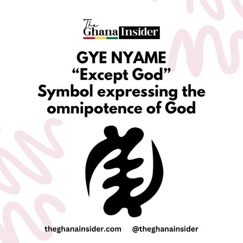 “Gye Nyame” is a symbol from the Adinkra symbols used by the Akan people of Ghana. It means “Except for God” or “Only God”. It represents the supremacy and omnipotence of God. The symbol is often used in artwork, clothing, and jewelry, signifying the deep spiritual and religious faith of the Akan people. #theghanainsider #adinkra #adinkrasymbols #ghana Gye Nyame, Adinkra Symbols, The Deep, Ghana, Spirituality, Iphone, Quick Saves