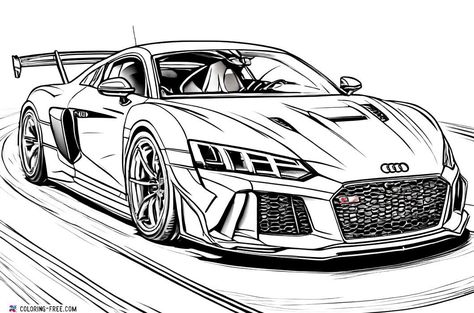 Audi Rs6 Drawing, Audi Rs8, Race Car Coloring Pages, Audi Sports Car, Car Coloring Pages, Cars Coloring, Audi Rs3, Cars Coloring Pages, Audi Rs6