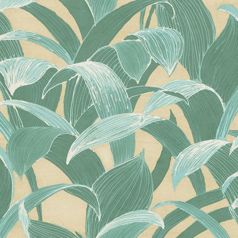 Eclectic Wallpaper, Printed Wallpaper, Banana Leaf Wallpaper, Drops Patterns, Tropical Wallpaper, Contemporary Wallpaper, Metallic Wallpaper, Botanical Wallpaper, Rich Color Palette