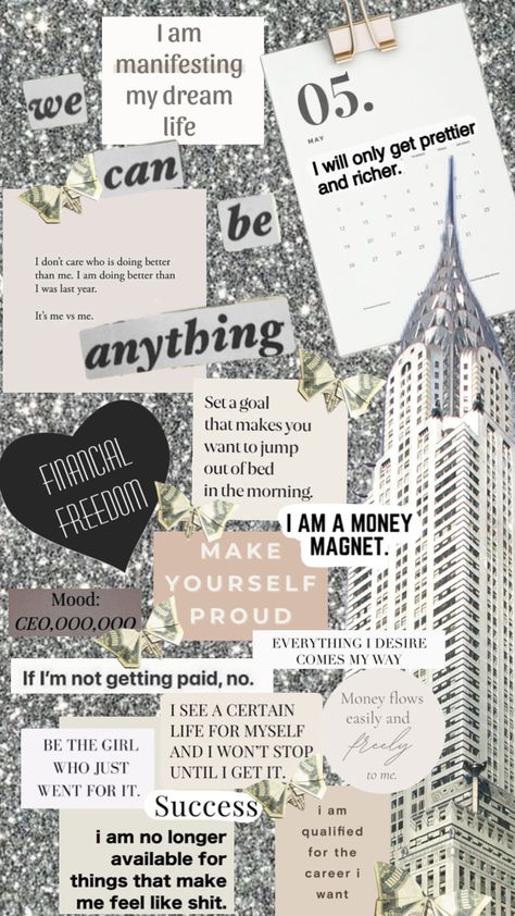 Wealth Wallpaper, Manifestation Collage, Manifestation Wallpaper Iphone, My Manifestation, Spiritual Wallpaper, Iphone Wallpaper Classy, Board Template, Cute Fall Wallpaper, Healing Affirmations