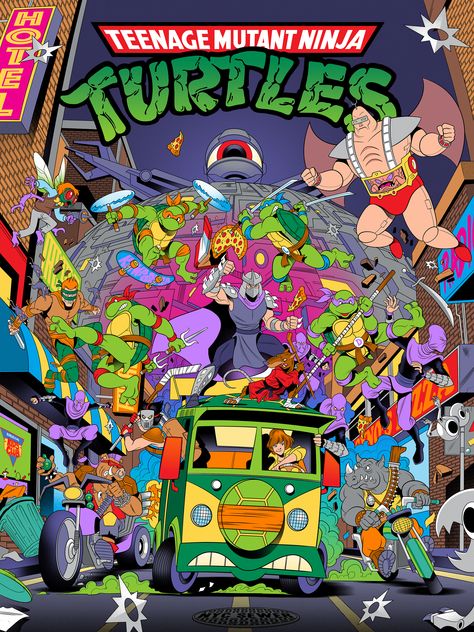 TEENAGE MUTANT NINJA TURTLES 80's TV CARTOON on Behance Teenage Mutant Ninja Turtles Movie, Ninja Turtles Movie, Teenage Mutant Ninja Turtles Artwork, Images Disney, Teenage Mutant Ninja Turtles Art, Ninja Turtles Artwork, Tmnt Artwork, Teenage Ninja Turtles, Ninja Turtles Art