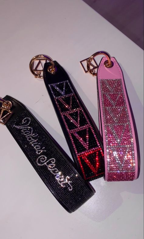 Vs Wristlet Strap, Victoria Secret Keychain Aesthetic, Victoria’s Secret Keychain, Victoria Secret Keychain Wristlet, Wristlet Keychain Aesthetic, Keychain For Car Keys, Pink Keychain Aesthetic, Wristlet Aesthetic, Vs Keychain