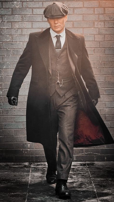 Pesky Blinders Suit, Thomas Shelby Suit, Costume Peaky Blinders, Peaky Blinders Costume, Thomas Shelby Peaky Blinders, Gangster Suit, Suit Overcoat, Gangster Party, Peaky Blinders Poster