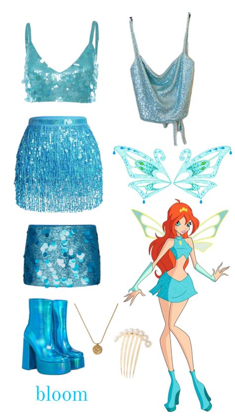 Bloom Winx Club Costume, Winx Cosplay, Trio Costumes, Trick Or Treat Costume, Bloom Winx, Fairy Halloween Costumes, Pretty Halloween Costumes, Bloom Winx Club, Fairy Clothes