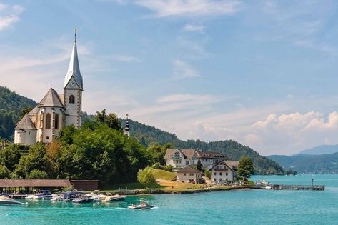 Top Things to do at the Wörthersee, Carinthia, Austria - The Vienna BLOG Boat Ride, Tower Of London, Old Church, Bike Tour, Beautiful Lakes, Ancient Cities, Historic Buildings, Historic Homes, Science And Nature