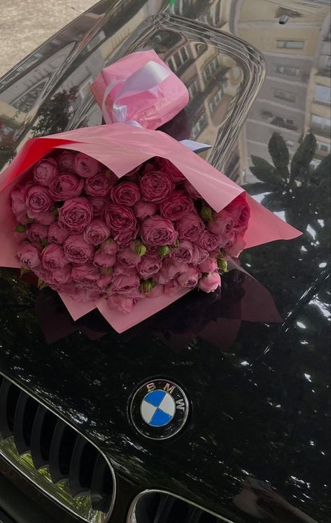 Pink Bmw, Serie Bmw, Luxury Flower Bouquets, Image Swag, Bmw Love, Nothing But Flowers, Flower Therapy, Pink Car, Beautiful Bouquet Of Flowers