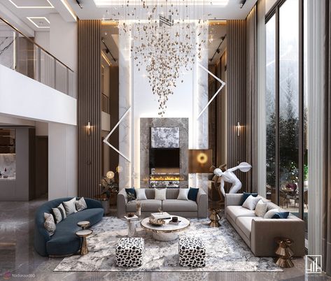 Double Height Living Room, Guest Bathroom Design, Lobby Interior Design, Living Tv, Hall Interior Design, Double Height, Luxury Living Room Design, Hall Interior, Luxury Bedroom Master