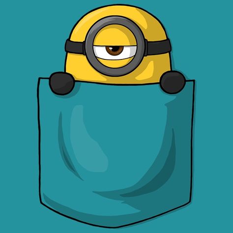 Despicable Pocket Pocket Tshirt Designs, Pocket Designs, Minions Wallpaper, Tshirt Printing Design, T Shirt Painting, Oversized Shirts, Graffiti Characters, Pocket Edition, Shirt Print Design