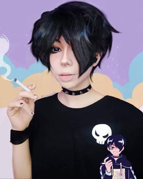 Boyfriends Webtoon Cosplay, Goth Boyfriends Webtoon, Goth Boyfriends, Goth Cosplay, Boyfriends Webtoon, Boy Friends, Cosplay Inspiration, Goth Boy, Anime Cosplay