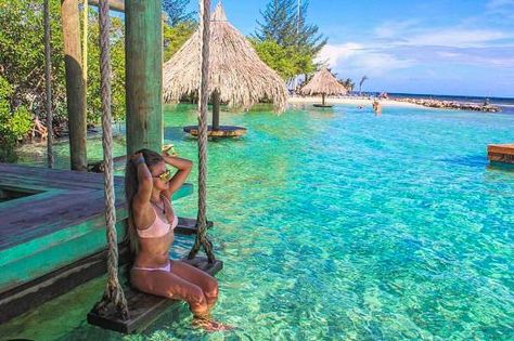 swim up bar with swing Carribean Cruise, Vacation List, Honduras Travel, Roatan Honduras, Swim Up Bar, Princess Cruise, Roatan, Caribbean Cruise, Travel List