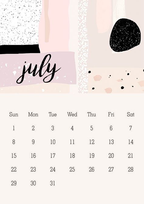 july 2018 calendars Calendar Ideas 2023, July Calendar Ideas, Calendar July 2023, 2018 Aesthetic, Iphone Calendar, July Aesthetic, Ale Ale, Floral Sheets, Aesthetic Calendar