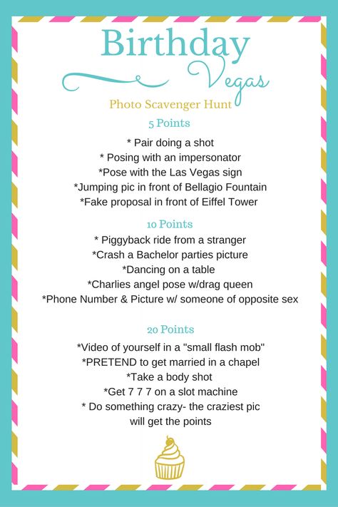 Las Vegas Birthday Scavenger hunt #Birthday #LasVegas #ScavengerHunt 30th Vegas Birthday, Vegas 21st Birthday Ideas, Vegas 30th Birthday, Vegas Scavenger Hunt, 21st Birthday In Vegas Ideas, Las Vegas 21st Birthday Ideas, Vegas Birthday Ideas, 25th Birthday Trip Ideas, 30th Birthday In Vegas