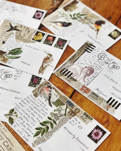 Snail Mail Inspiration, Diy Postcard, Mail Art Envelopes, Sketchbook Project, Diy Journal Books, Tea And Books, Pen Pal Letters, Atc Cards, Pen Pal