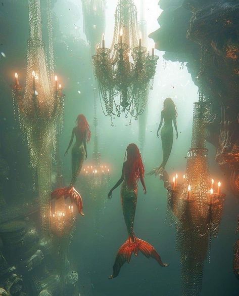 Spiritual Goddess, Dreamscape Architecture, Mermaid Core, Mermaid Pictures, Mermaid Aesthetic, Beautiful Sea Creatures, Spiritual Artwork, Mermaid Life, Fantasy Places