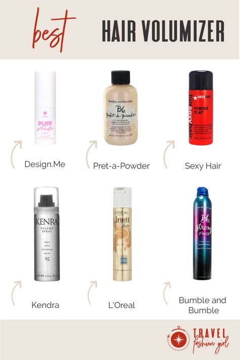 The Best Volumizing Hair Products, Products For Bob Hairstyles, Best Hair Spray For Volume, Products For Fuller Hair, Color Wow Volumizer, Fine Hair Products Best, Root Booster Hair Products, Volume Products For Fine Hair, Travel Size Hair Products