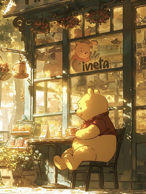 Arte Art Deco, Pooh Pictures, Winnie The Pooh Pictures, Cute Winnie The Pooh, Winnie The Pooh Friends, Pooh And Friends, Old Disney, Pinturas Disney, Pooh Bear