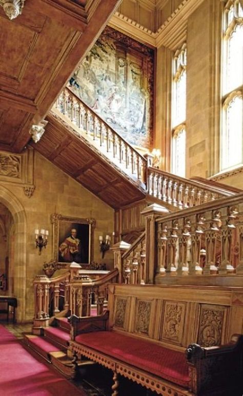 Downton Abbey - Grand Staircase - so regal. Oc Species, Vintage Films, Downton Abbey Fashion, Highclere Castle, Downton Abby, English Manor, Stairway To Heaven, Grand Staircase, Stately Home