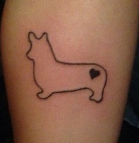 14 Typical Tattoo Designs For Corgi Owner Minimal Corgi Tattoo, Corgi Outline Tattoo, Corgi Tattoo Minimalist, Beagle Tattoo, Corgi Tattoo, Corgi Owner, Daisy Tattoo, Popular Dog Breeds, Dog Tattoos