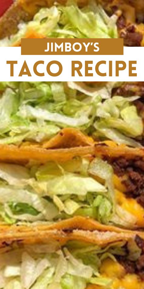 If you like tacos, you're in for something special today. Try this Jimboy's Taco Recipe, Jimboy's Taco is famous for its tasty food. Jimboys Tacos Recipe Copycat Recipes, Pb&j Tacos, Jimboys Tacos Recipe, Jimboy's Tacos, Nacho Recipes, Fast Food Places, Steak Tacos, Taco Recipe, Mexican Foods