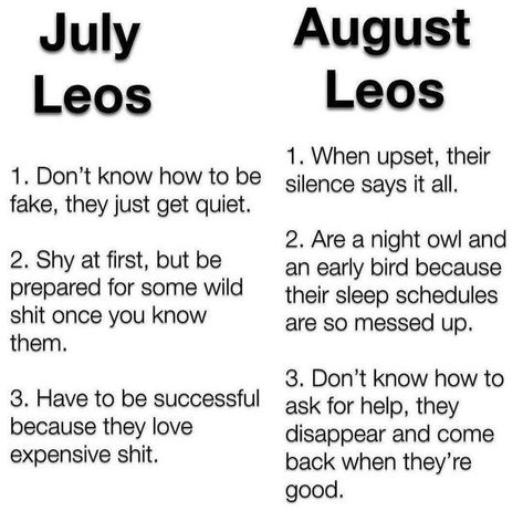 Leo ♌️ on Instagram: "Which #Leo are you? Maybe a little bit of both 👏🏼💯🤷‍♀️🤷‍♂️ - - #leolife #leofacts #leozodiac #zodiacsigns #astrology #firesigns #fire signs🔥 #leomemes #Leo life #leolife #leozodiac #zodiacsigns #astrology #firesigns #firesigns🔥 #leomemes #leolife♌️ #leoseason🦁 #leogang #leogang♌ #astromemes #leo #leos #leoseason" Funny Leo Zodiac, Leo Facts Zodiac, Zodiac Facts Leo, Leo Zodiac Username Ideas, Facts About Leo Zodiac, Leo Horoscope Art, Leo Turn Ons, Leo Memes Zodiac Sign, Zodiac Sign Facts Leo