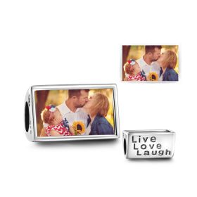 Photo Charms - Personalized Jewelry Live Love Laugh, Swarovski Crystal Hearts, Family Images, Photo Charms, Silver Jewelry Design, Jewelry Picture, Photo Heart, Silver Gifts, Charm Gift