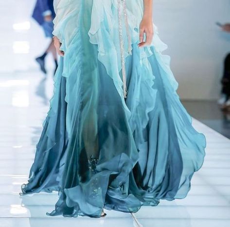 2019 Couture, Fair Outfits, Fairytale Fashion, Goddess Dress, Ocean Inspired, Fantasy Dress, Mermaid Fashion, Fantasy Fashion, Inspired Dress