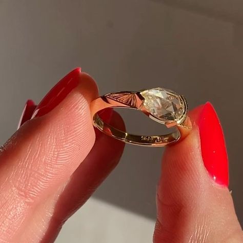 Chunky Bezel Engagement Ring, Chunky Gold Engagement Ring, Sculptural Rings, Sculptural Ring, Bezel Engagement Ring, Always Happy, Dream Engagement, Dream Engagement Rings, An Email