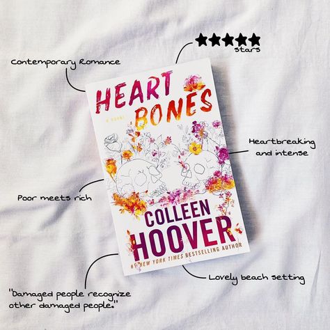 Heart Bones Tattoo Colleen Hoover, Heart Bones Colleen Hoover Aesthetic Book, Colleen Hoover Heart Bones, Heart Bones Colleen Hoover Aesthetic, All The Broken Places Book, Heart Breaking Books To Read, Bones And All Book, Heart Bones Colleen Hoover, Heart Breaking Books