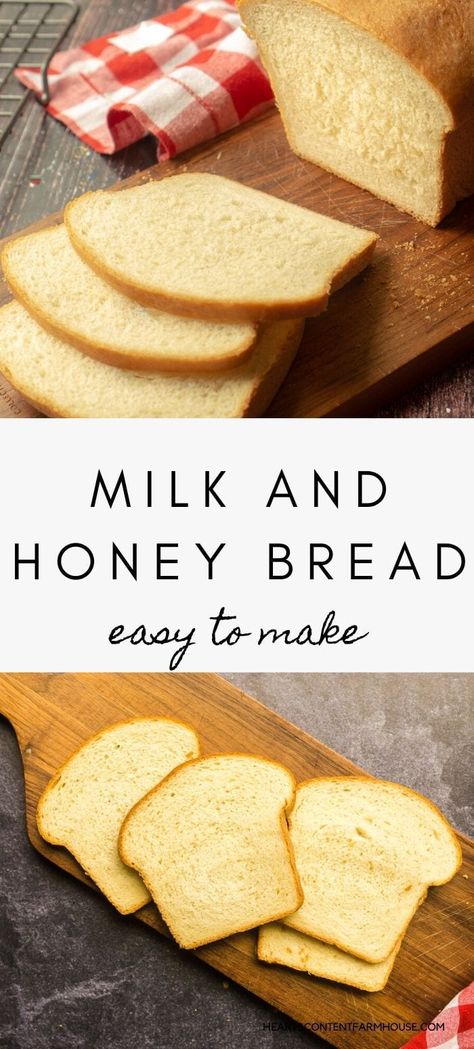 Milk And Honey Bread, Best White Bread Recipe, Best Sandwich Bread, Honey Bread Recipe, Sandwhich Bread, Loaf Bread Recipe, Beginners Bread Recipe, Milk Bread Recipe, Honey Bread