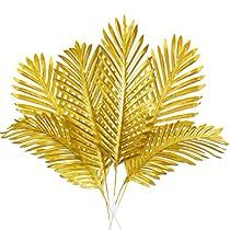 Faux Gold Leaf, Artificial Palm Leaves, Tropical Party Decorations, Summer Wedding Decorations, Beach Party Decorations, Palm Plant, Tropical Party, Garland Wedding, Gold Balloons