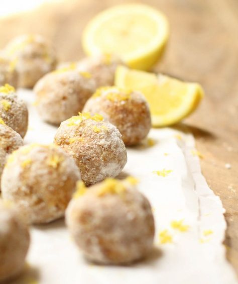 Lemon Millet Bliss Balls - FeastingonFruit.com Date Recipes Desserts, Feasting On Fruit, Lectin Free, Millet Recipes, Bliss Balls, Gluten Free Grains, Vegan Dessert, Energy Bites, Balls Recipe