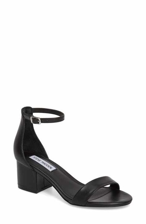 Steve Madden Irenee Ankle Strap Sandal (Women) Low Black Heels, Hoco Heels, Target Heels, Strap Sandals Women, Trending Sneakers, Ankle Strap Heels, Ankle Straps, Block Heels Sandal, Ankle Strap Sandals