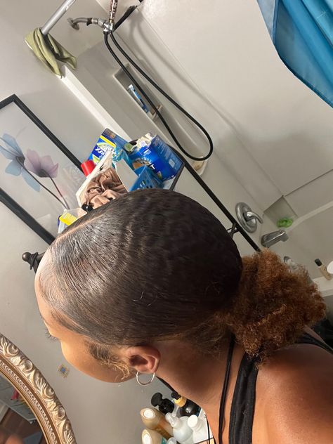 Slicked Back 4c Hair, Slick Back Type 4 Hair, Slick Back Black Women, Type 4 Hairstyles Short, Slick Back Hairstyles Short Hair, Quick Natural Hair Styles Short, Type 4 Natural Hairstyles, Blonde Brown Hair Color, 4c Natural Hairstyles Short